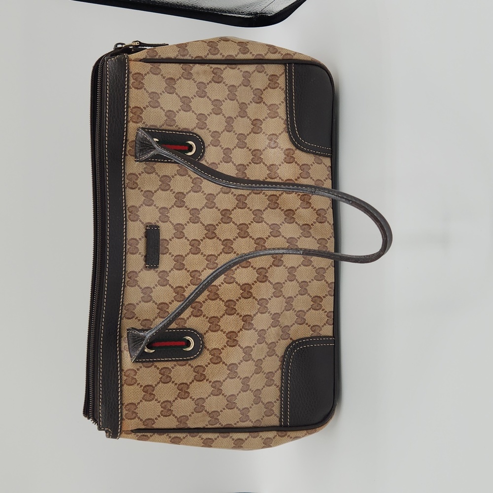 💯% Authentic Gucci Coated Canvas Tote Bag